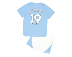 Manchester City Julian Alvarez #19 Domaci Dres za Dječji 2023-24 Kratak Rukavima (+ kratke hlače)